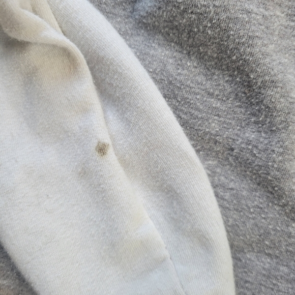 PINK Logo Three-Quarter Zip Up Pull Over Collar Size Gray White Small - Picture 10 of 11